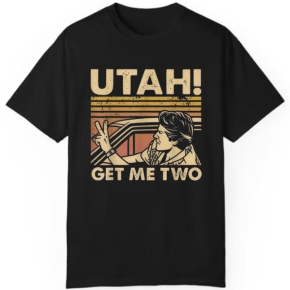 Vintage Utah Get Me Two Gildan Tee 1980s Movie Quote Graphic Shirt - Picture 1 of 2